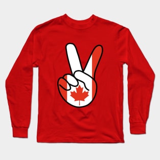 Canada V Sign Long Sleeve T-Shirt